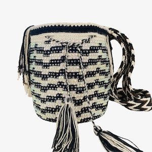 Handwoven Rhinestone Wayuu Bag: Fair Trade Bucket Bag