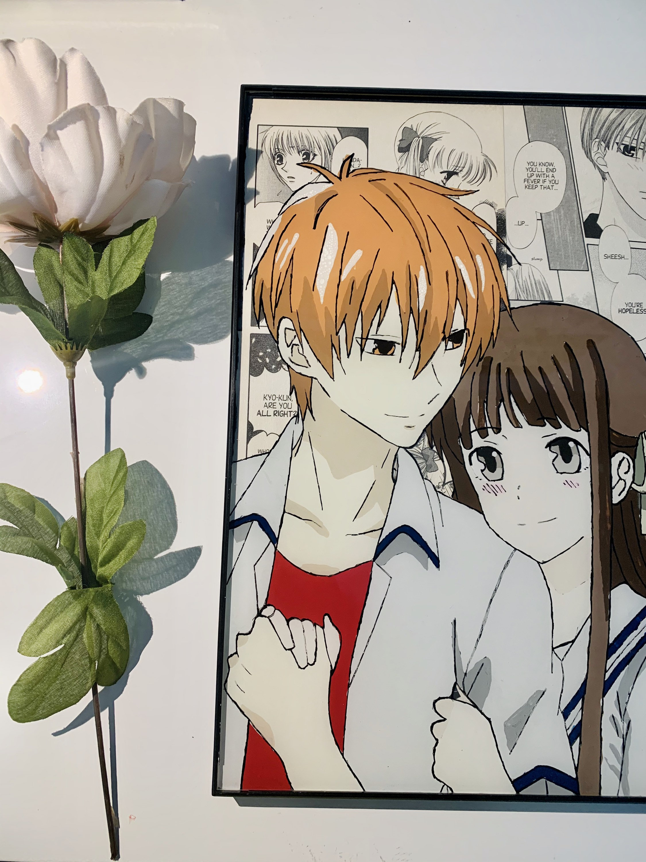 Fruits Basket Kyo and Tohru Glass Painting Etsy