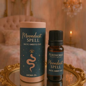 Aromaöl Mondstaubzauber, Baltischer Amber&Oud, Aromatherapie, Diffusor Duftöl ,Ätherisches Öl, Spirituell, Ritual Öl, Witchy