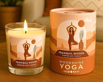 Ruhiger Wald - Sojawachs Kerze – Erdende Waldduft Duftkerze für Rituale, Meditation & Achtsamkeit – Moonshine Yoga Selfcare Geschenk,Holzig