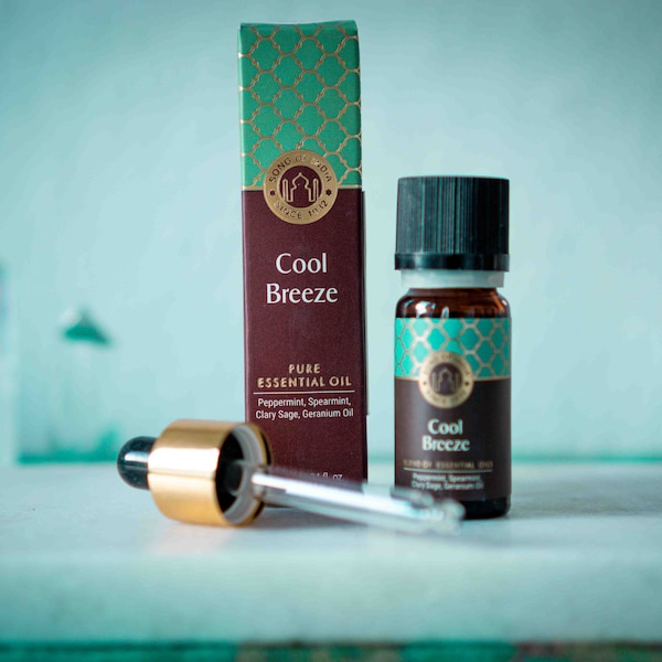 Ätherische Ölmischung "Cool Breeze" mit Muskatellersalbei,Grüne Minze,Pfefferminze,Geranienöl, natürliches Duftöl, Aromatherapie,Diffusor Öl