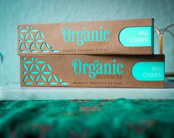 Nag Champa (Masala) Incense Sticks, Organic Smudge Sticks, Incense, Biological Incense, Incense Bundles, Toxin-free