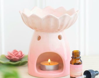 Duftlampe Seerose für Selfcare & Wellness Liebhaber, Aromatherapie Öle Diffuser, Wax Melts, Muttertag Geschenk, Yoga Geschenk, Florale Deko
