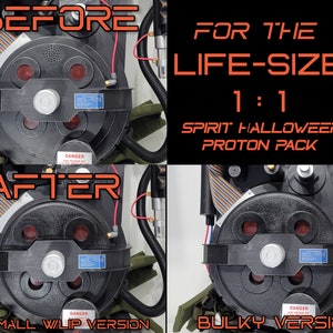Cyclotron Mod for Ghostbusters Spirit Halloween LIFE-SIZE Proton Pack / Speaker hole cover (2 versions, choose one + Raw or Finished)