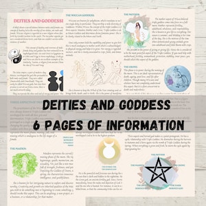 Deities And Goddess Grimoire Pages| Witchcraft Book| Book Of Shadows