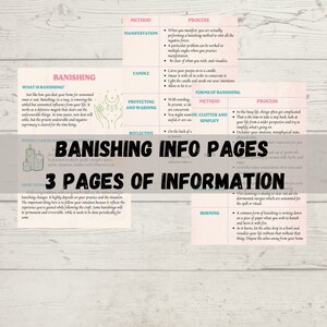 Banishing Grimoire Pages| Witchcraft Book|Book Of Shadows
