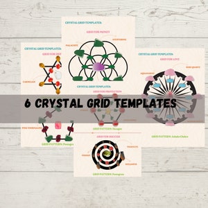Crystal Grid Template Grimoire Pages| Witchcraft Book| Book Of Shadows
