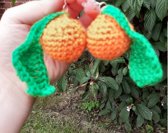 Boucles d’oreilles aux fruits orange