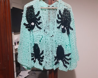 Spider Granny Square Crochet Cardigan