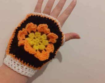 Crochet Granny Square Handwarmers