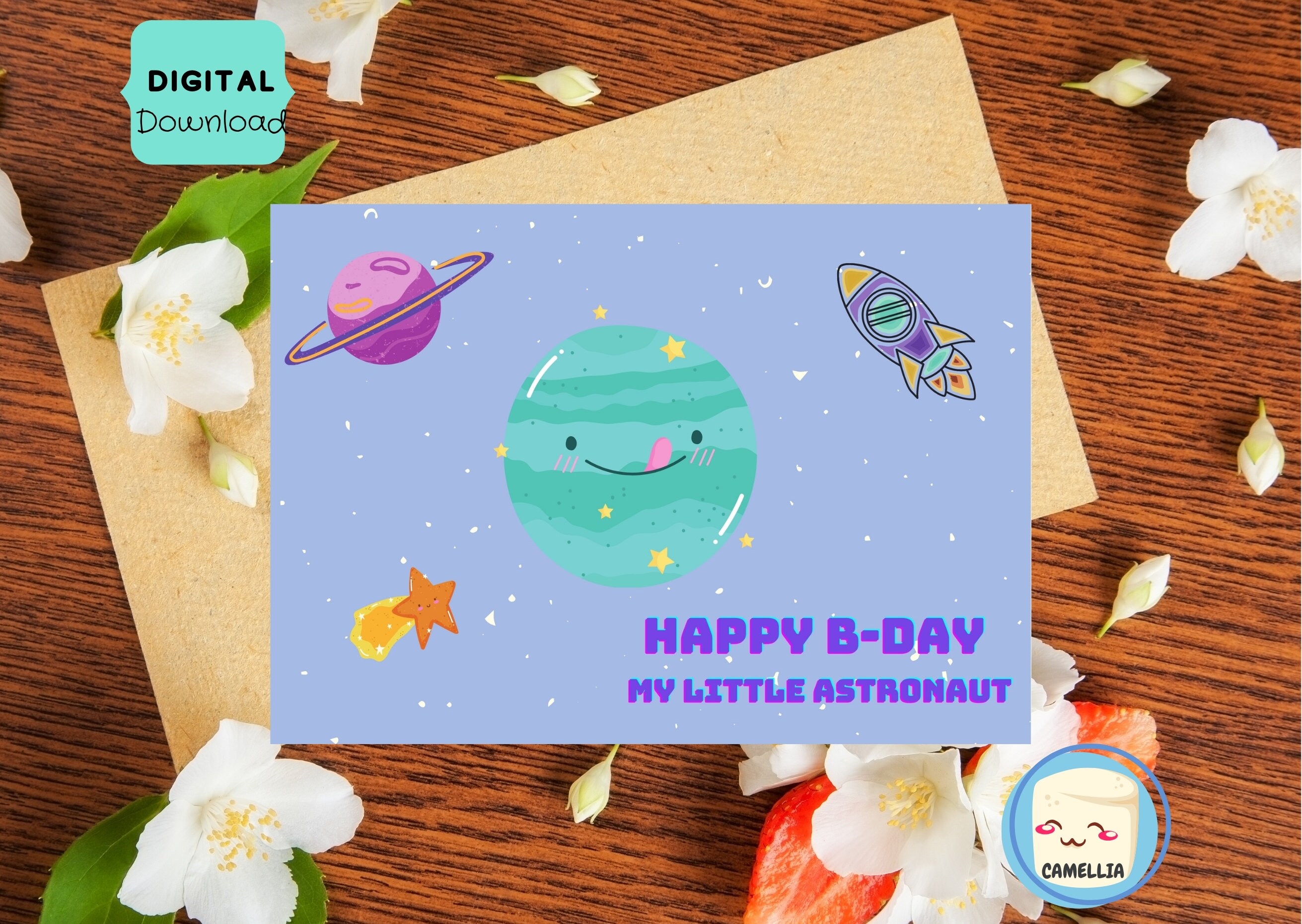 The Universe Card Happy Birthday cards Printable Birthday Etsy
