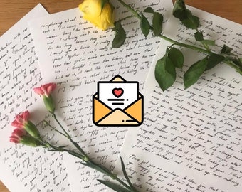 Scented, handwritten and personalised letters with real dried flowers from anime characters (SFW and NSFW)