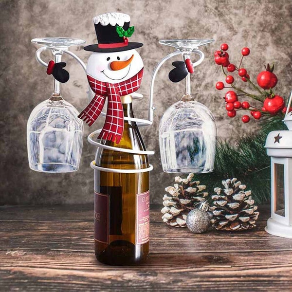 Snowman Wine Glass Etsy