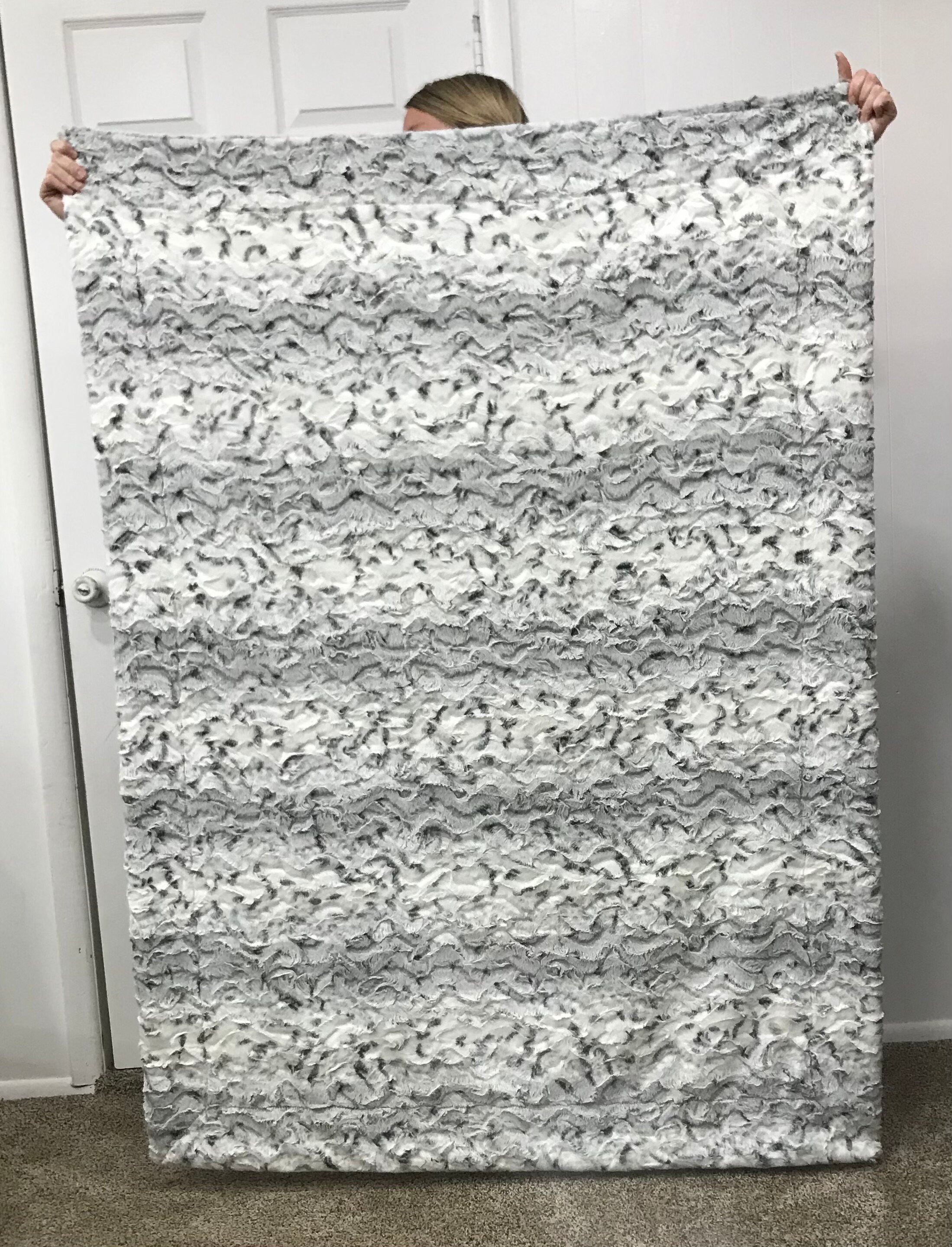 Adult Throw Blanket, Minky Blanket, Snowy Owl, White Minky Blanket