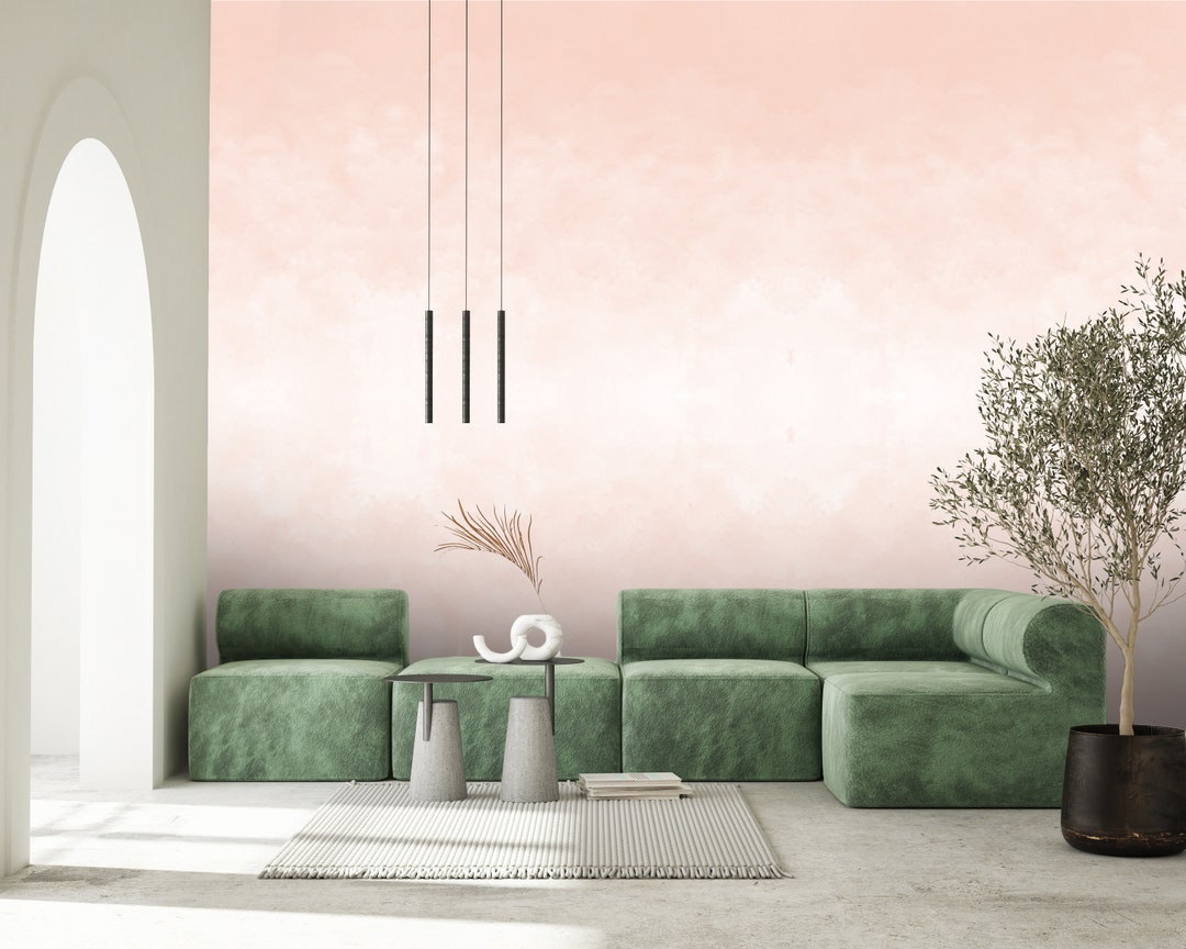 Lime Wash Wallpaper Hand Painted Pink Limewash Wallpaper - Etsy