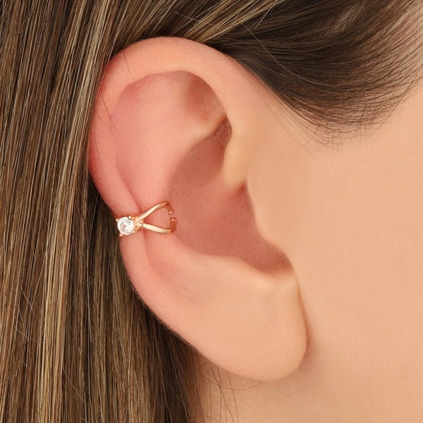 925k Silver Ear Cuff ,Sterling Silver Ear Cuff, No Pierce Earrings, Conch Earrings, Non Pierce Ear Cuff, Silver Ear Wrap