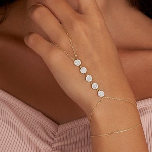 925 Solid Silver Hand Chain , Silver Chain Bracelet , Silver Bashmer