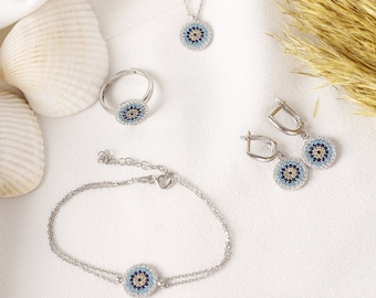Boucles d'Oreilles Mauvais Œeil Miracle Éclatant Argent Doré Or