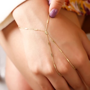 Silver Hand Chain Bracelet, Adjustable Woman Wristband, Ethnic Women Accessory, Gold Plated Jewelry, Dainty Chain Bracelet, Gift for Mother