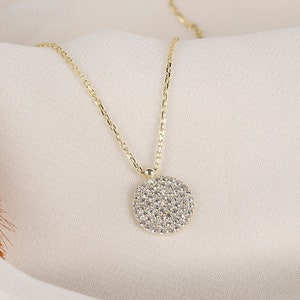925K Zircon Stone Silver Necklace/ Dainty Silver Necklace/ Tiny Silver Necklace/ Zircon Stone Silver/ Gift For Her