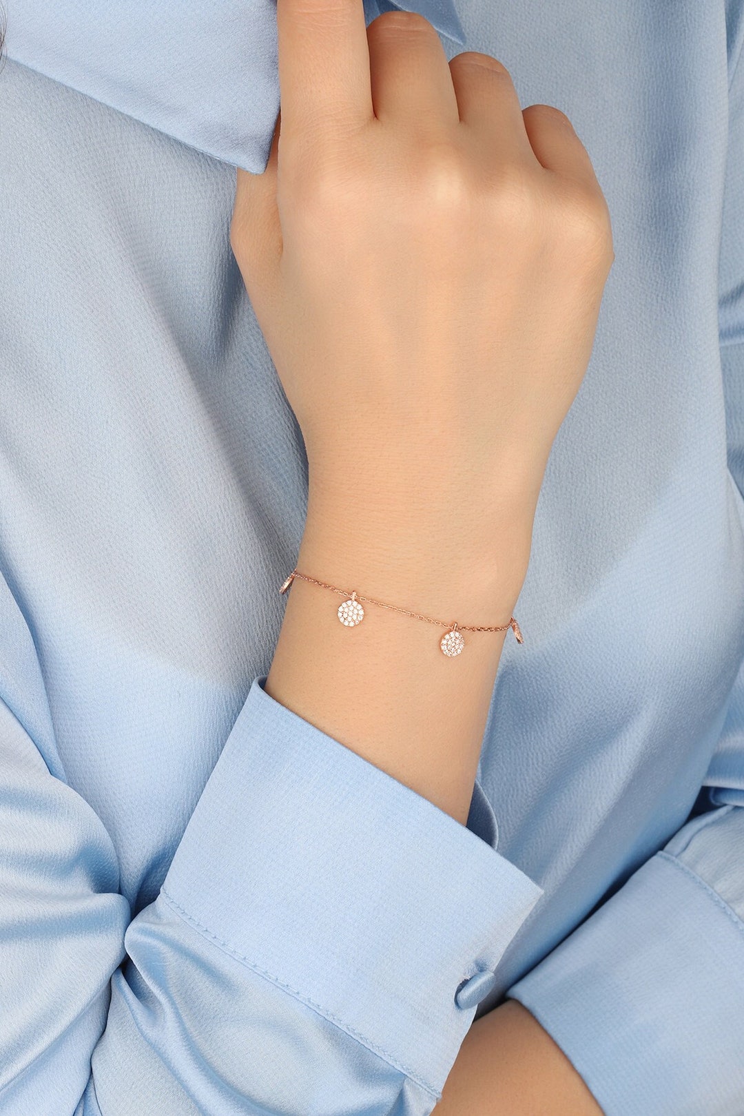 925k Zircon Stone Silver Bracelet - Sterling Silver - Silver