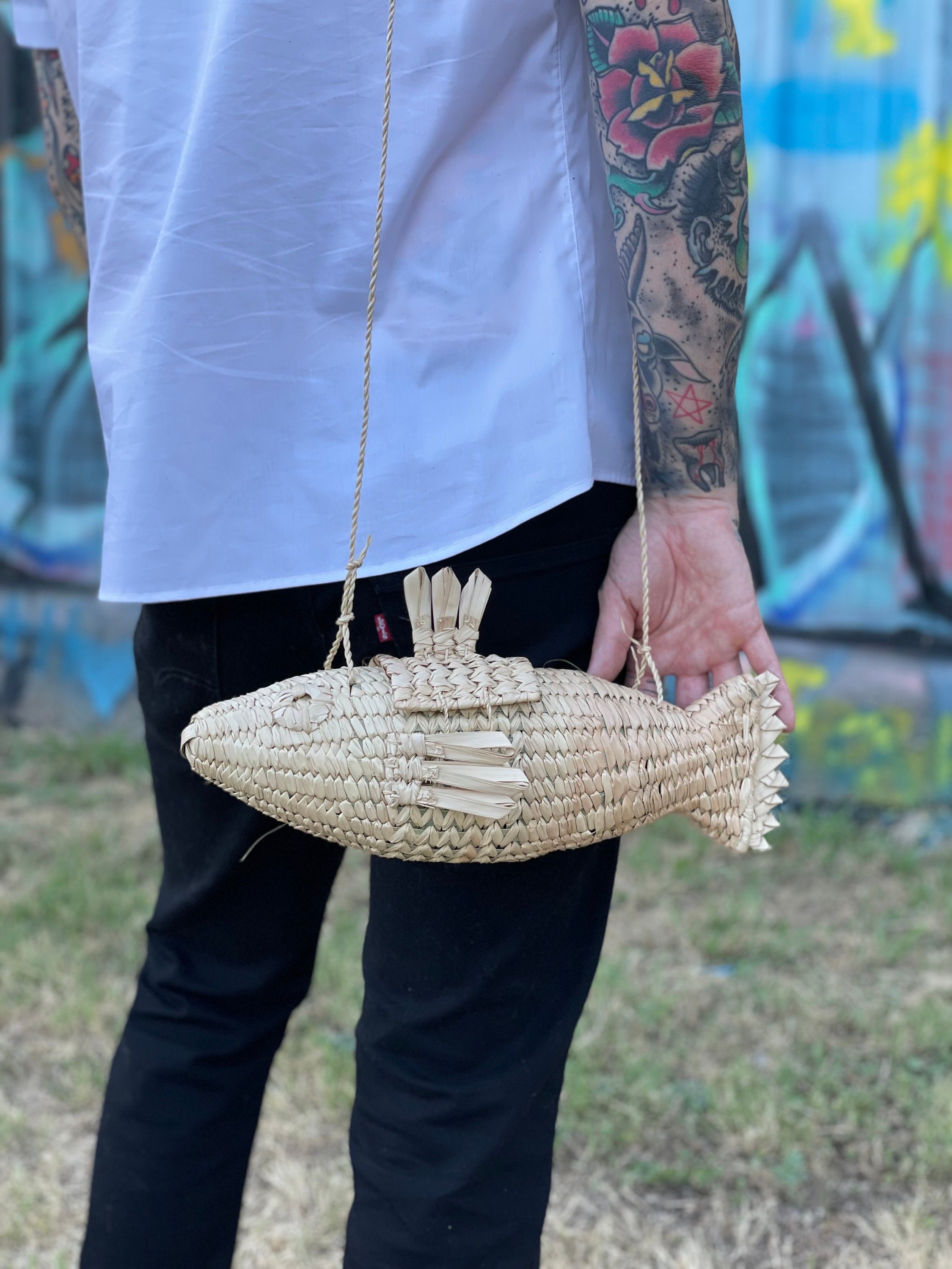 Woven Fish Palm Bag, Palm Bag, Animal Shape, Palm Fish, Mexican