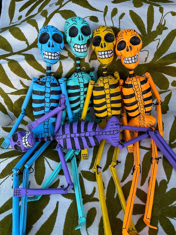 Paper Mache Skeleton Figure From Mexico - Etsy