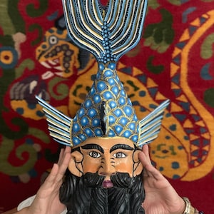 Mexicaans masker Fish Man: Pescador de Guerrero (lees itembeschrijving)