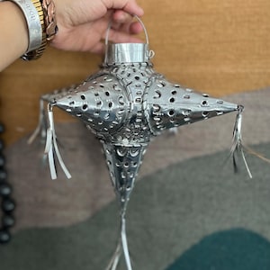 Vierpuntige aluminium piñata-ornament uit Mexico