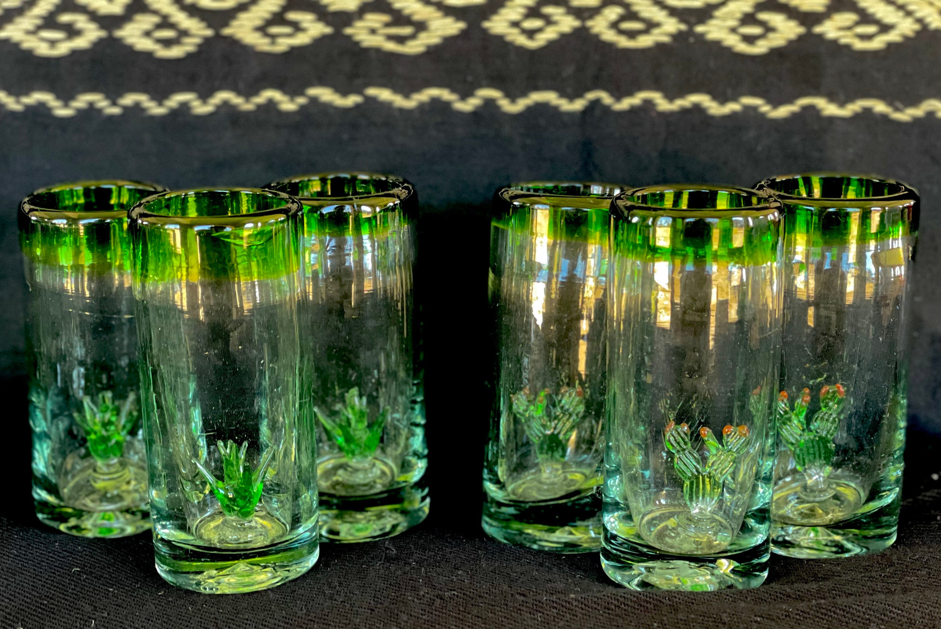 Individual Classic Mexican Tequila Shot Glass With Cactus Etsy