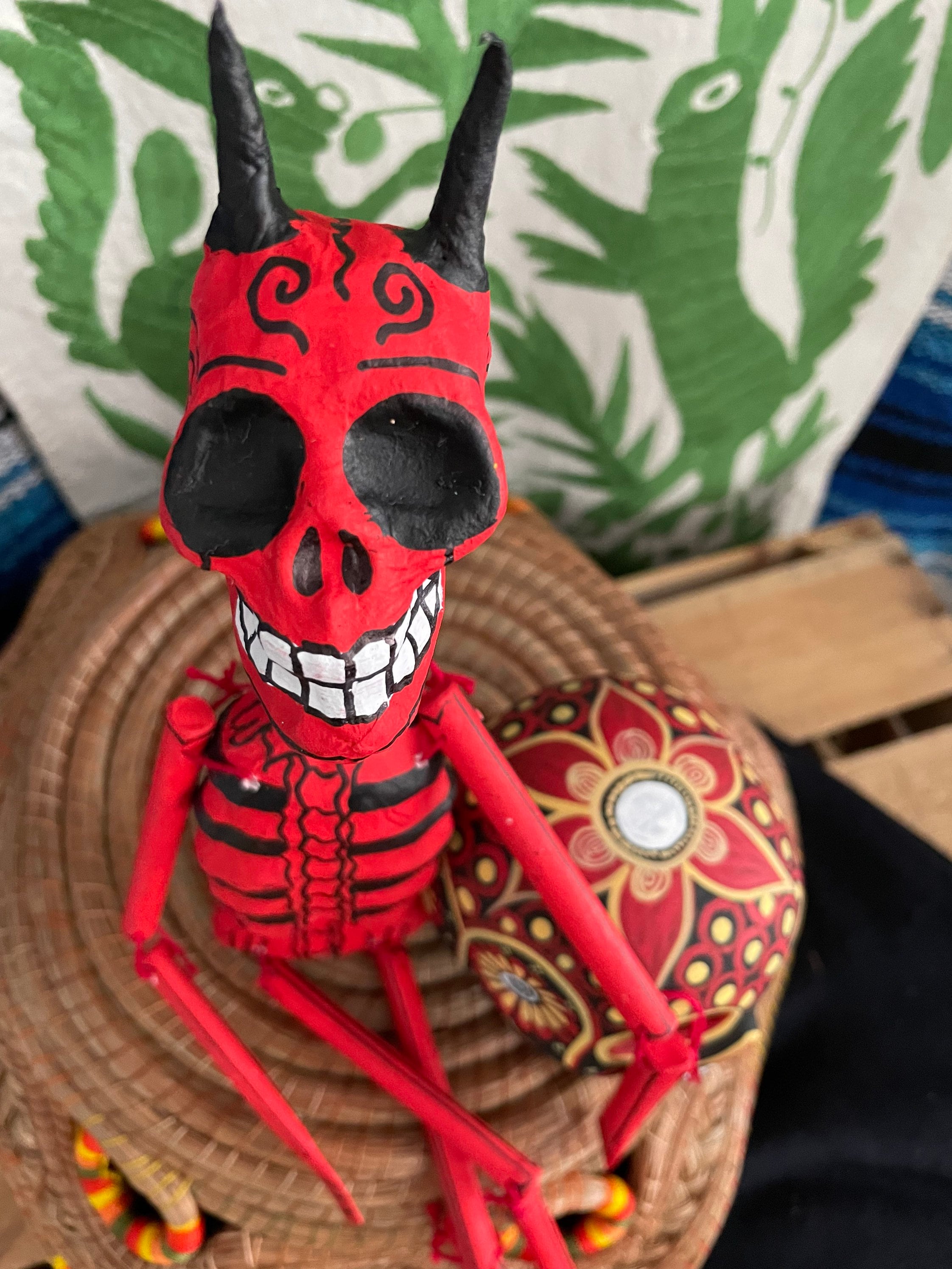 ドクロ　メキシコ　8個セット メキシコ・骸骨｜お土産に！人形や置物など死者の日のガイコツの