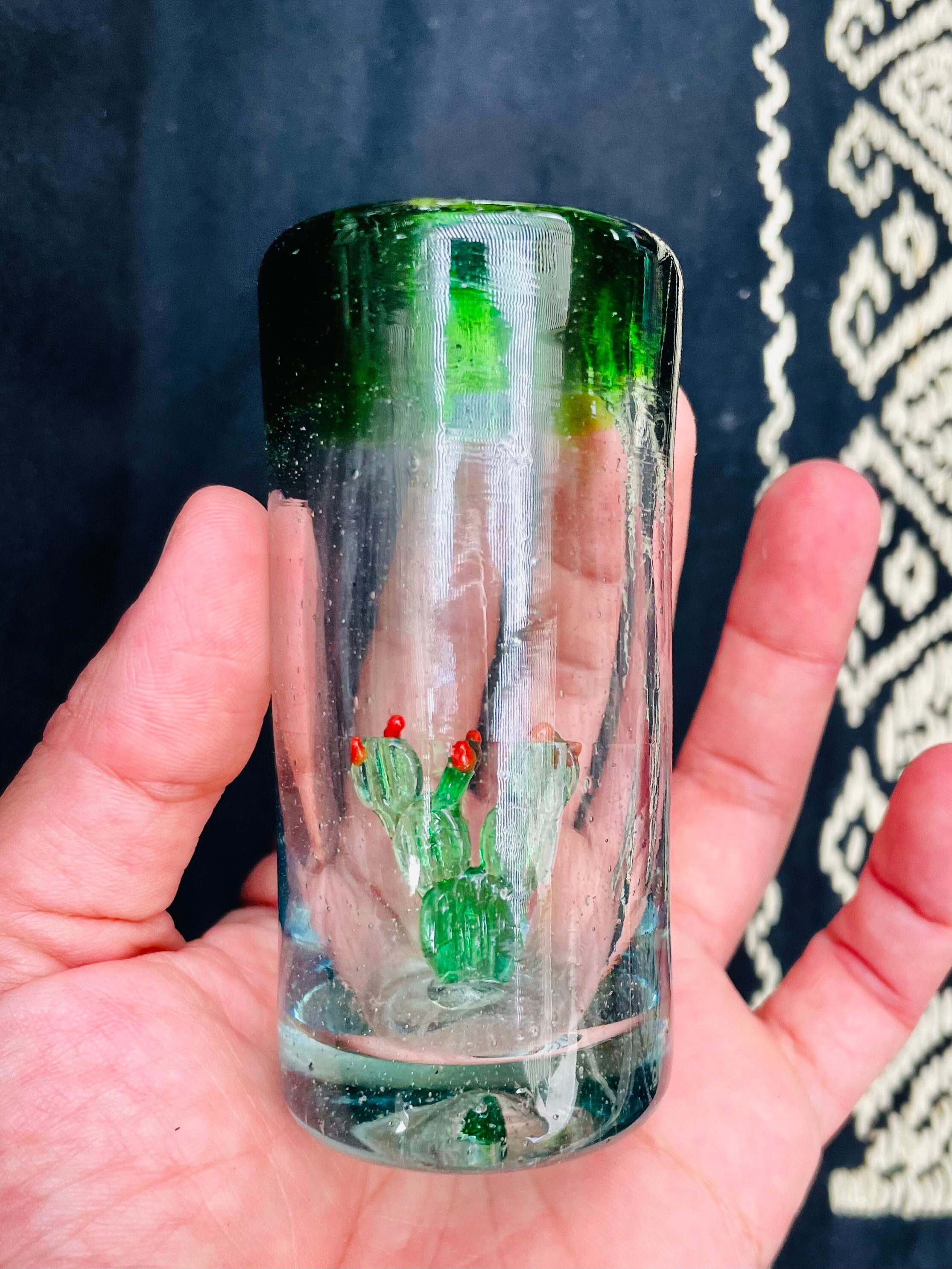 Individual Classic Mexican Tequila Shot Glass With Cactus Etsy