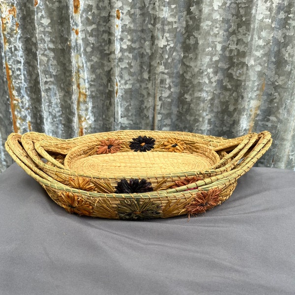 Rattan Nesting Baskets Etsy