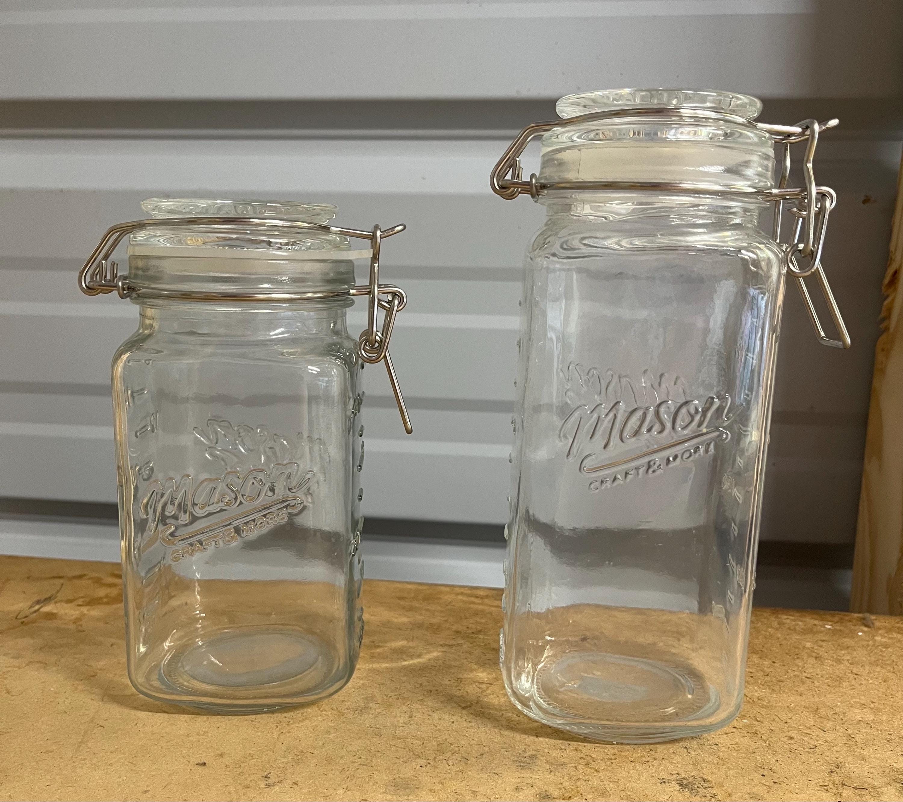 ヴィンテージ ガラスジャー オーストラリア製 MASON Airtite 2個 Air Tight Jar Vintage - Etsy