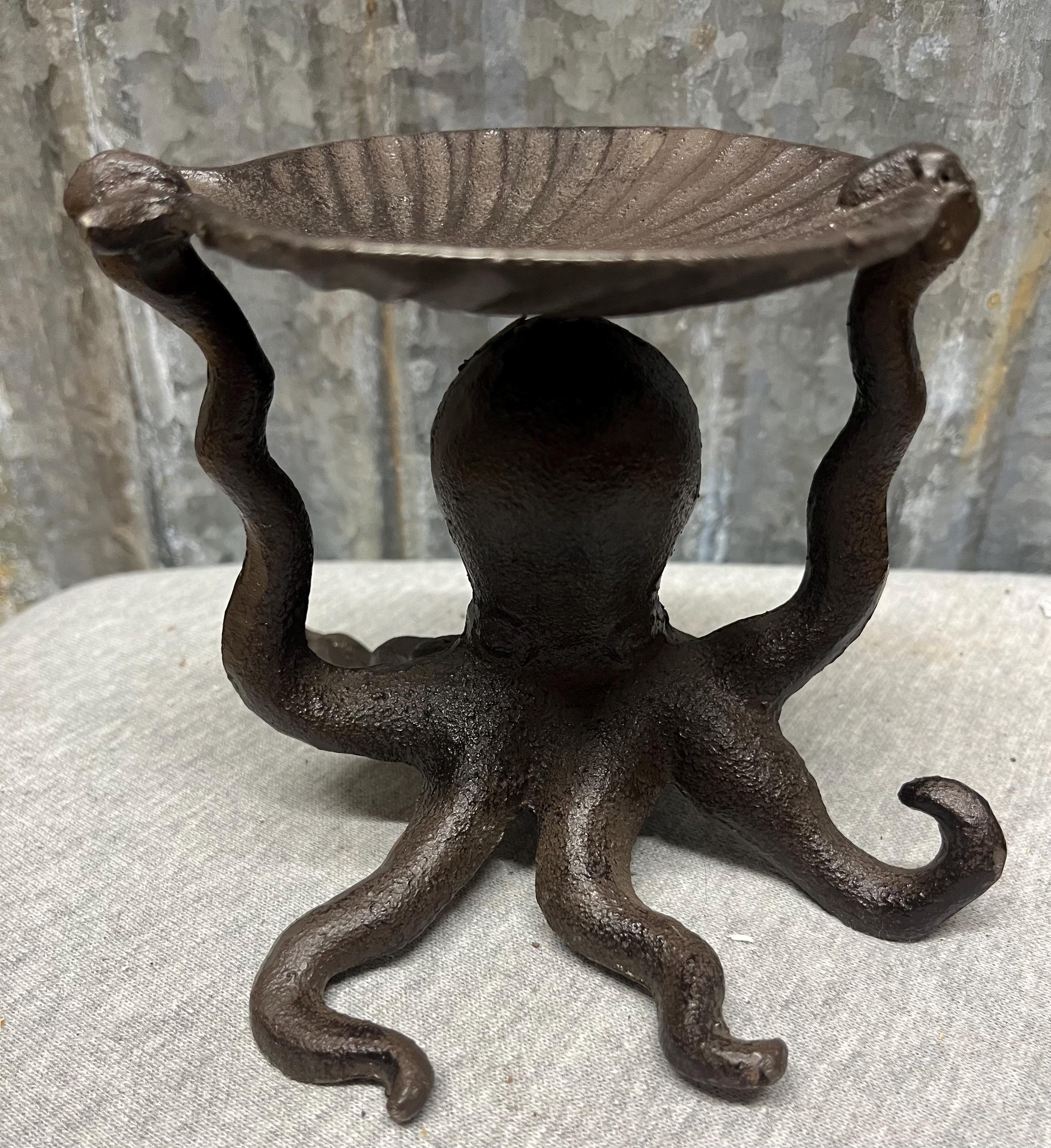 Cast iron Octopus Candle Holder. Sea Shell and Octopus. Coastal Decor Cast iron Octopus Candle Holder. Sea Shell and Octopus. Coastal Decor