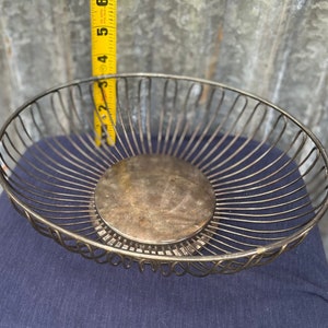 Vintage metal basket,wire bread basket,holiday centerpiece,farm house decor,rustic accent,soap basket,wax melt keeper,multi use basket.