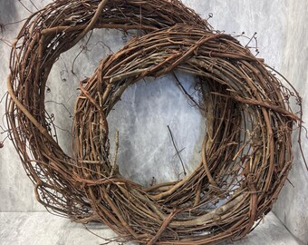 Natural Grapevine Wreath DIY Base (14" or 18") Holiday wreath