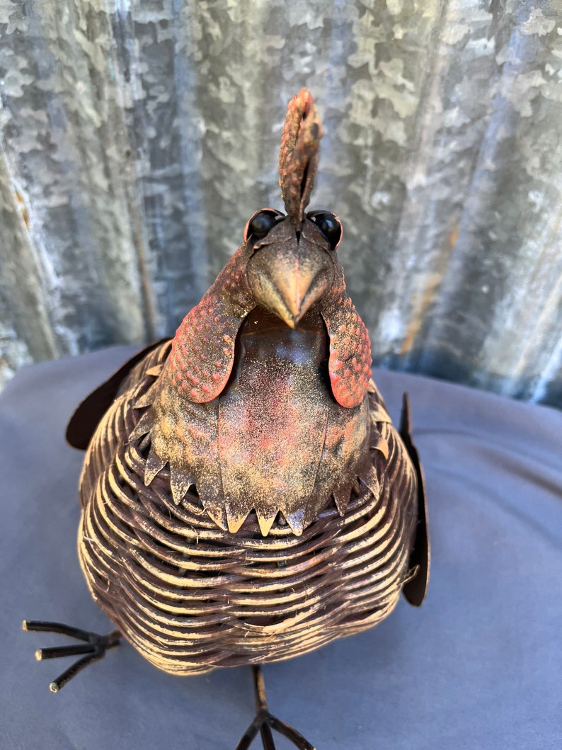 Vintage Wicker and Metal Turkey. Fall Decor. Piggy Bank Etsy