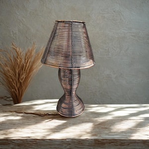 Copper Wire Tea Light Holder: Rustic Home Decor