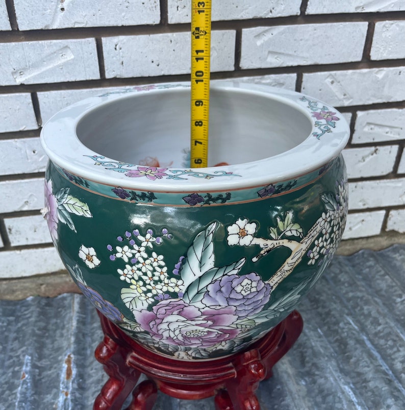 Picture of Large Vintage Planter,chinese Porcelain Planter,koi Bowl,goldfish Bowl ...