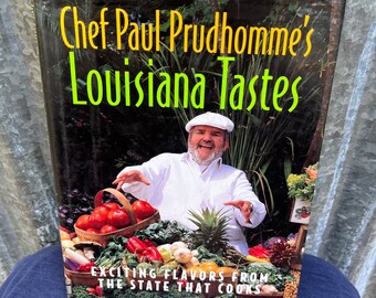 Old Cookbook.Vintage cookbook, Louisiana cooking,signed book,Chef Paul Prudhomme,southern cooking,hardback cookbook