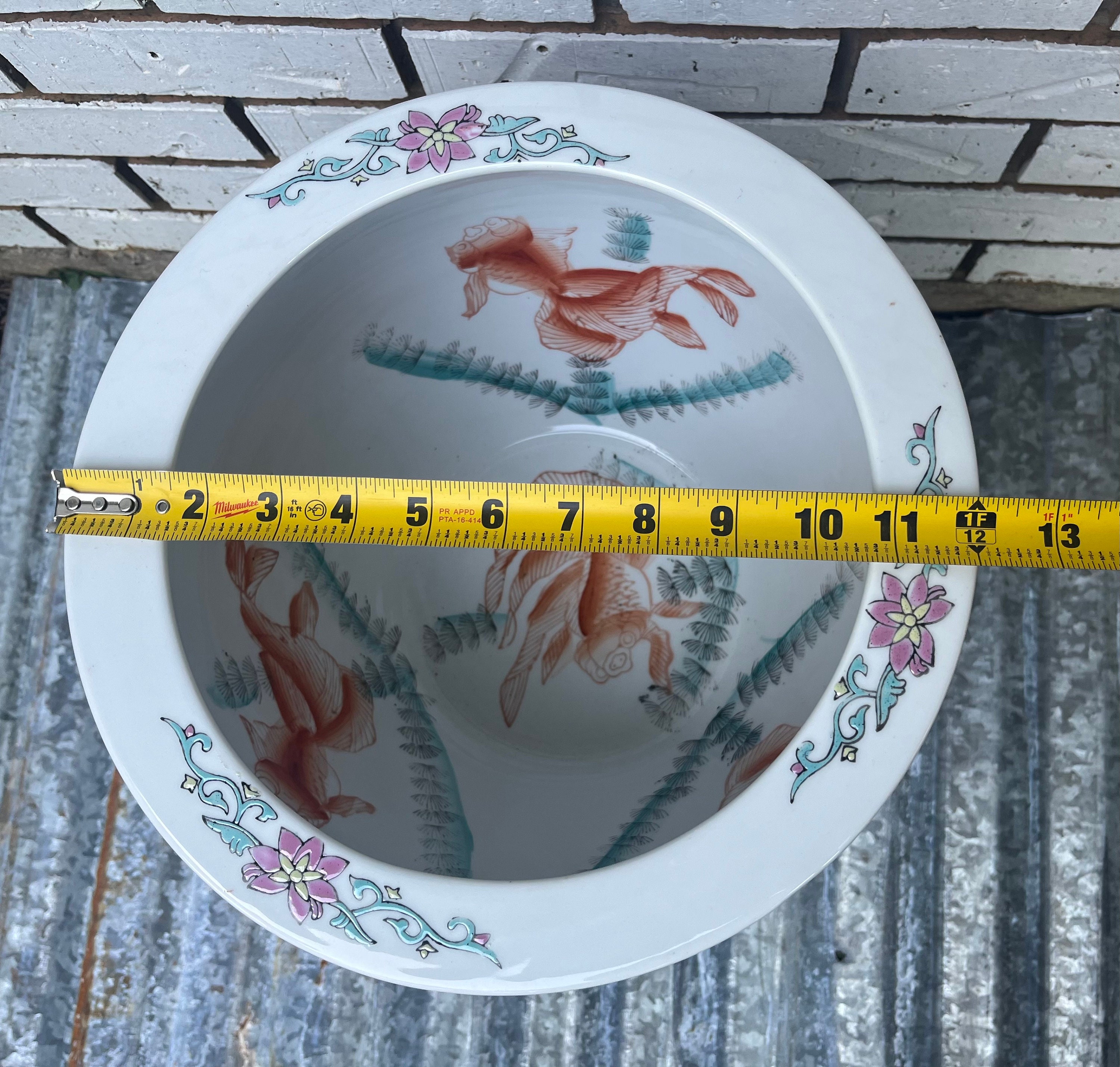 Picture of Large Vintage Planter,chinese Porcelain Planter,koi Bowl,goldfish Bowl ...
