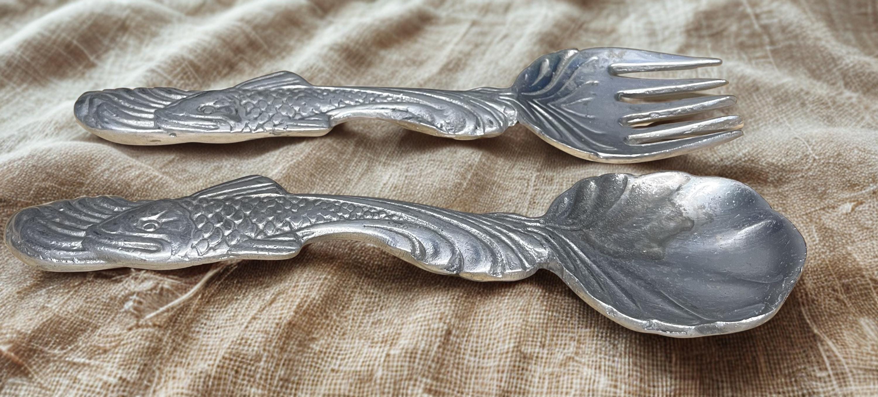 Silver Fish Knife and Fork Set - Etsy