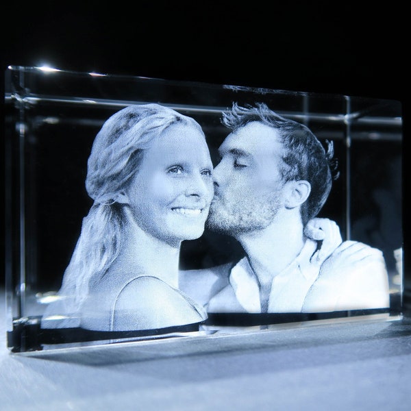 3D Rectangle Photo Crystal - Personalised Photo Crystal - Perfect Gift - Use Your Own Image - Quick Delivery - Made in London, UK