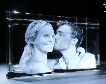 3D Rectangle Photo Crystal - Personalised Photo Crystal - Perfect Gift - Use Your Own Image - Quick Delivery - Made in London, UK
