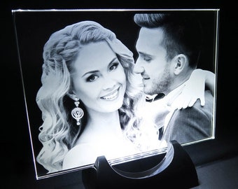 2D Flat Photo Crystal - Personalised Photo Crystal - Perfect Gift - Use Your Own Image - Quick Delivery - Made in London, UK