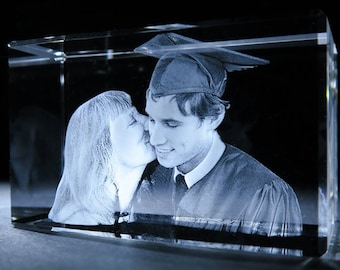 3D Rectangle Photo Crystal - Personalised Photo Crystal - Perfect Gift - Use Your Own Image - Quick Delivery - Made in London, UK