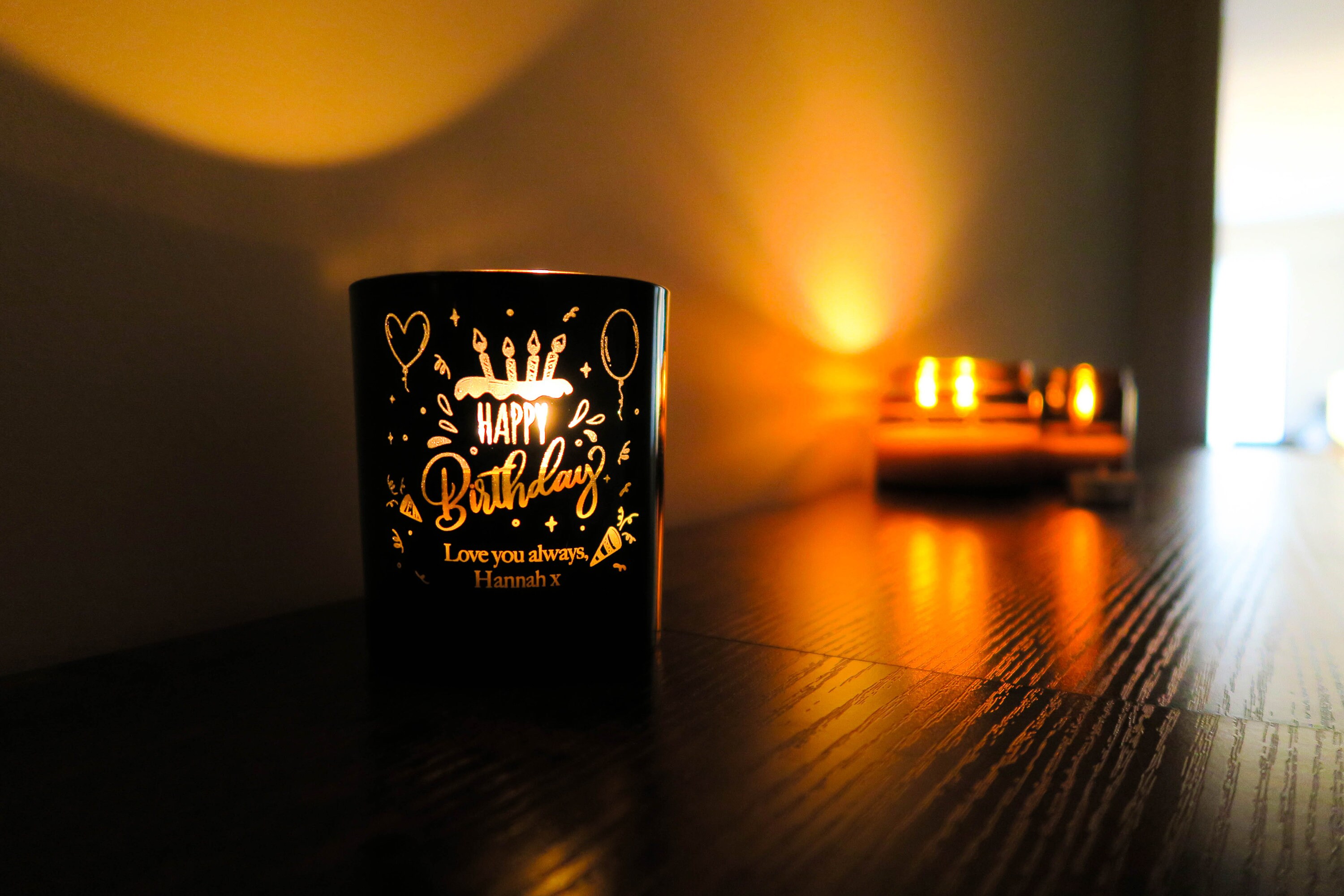 Personalised Birthday Glow Candle Gift Luxury Scented Dual Etsy UK