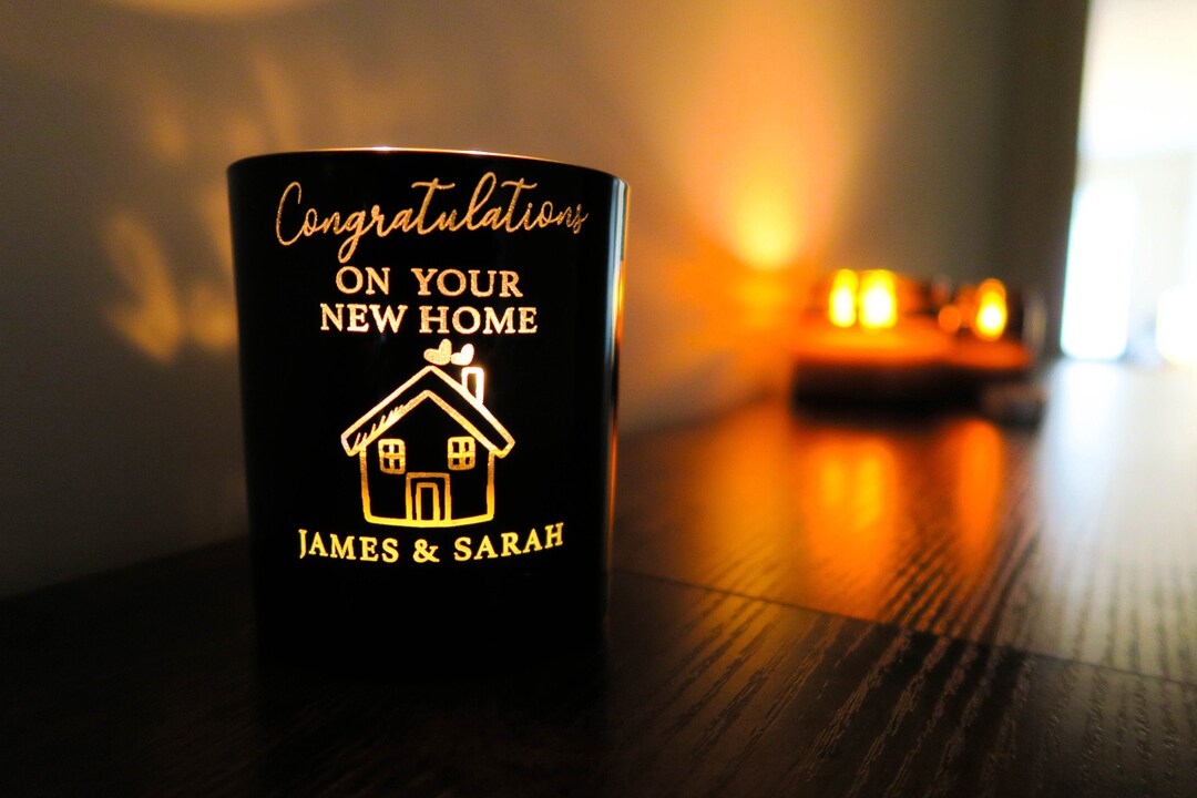 Personalised Candle New Home Design Glow Through Effect Etsy