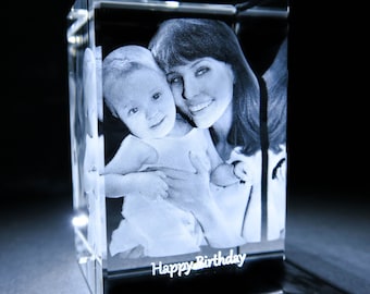 3D Tower Photo Crystal - Personalised Photo Crystal - Perfect Gift - Use Your Own Image - Quick Delivery - Made in London, UK